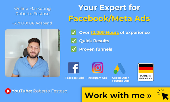 Gig Preview - Be your facebook meta ads manager