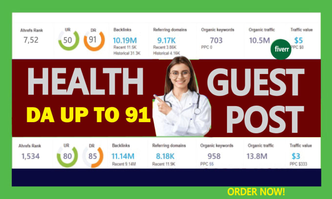 Gig Preview - Write health guest post and seo healthy food manual backlink