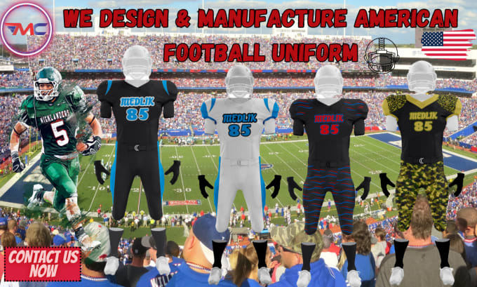 Graphicsguru11: I will design best american football uniform and 3d mockup  for $25 on fiverr.com