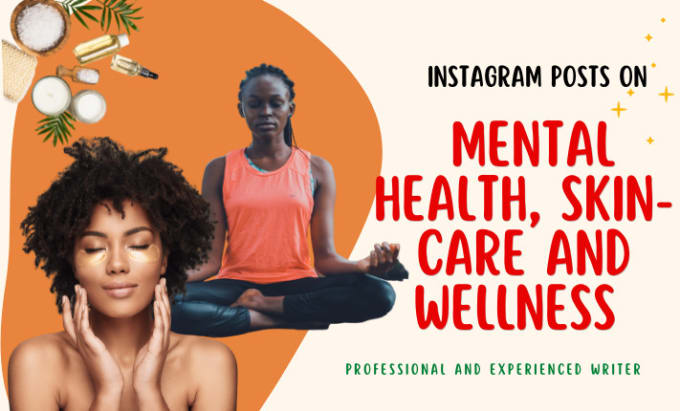 Gig Preview - Design instagram posts for mental health wellness and skincare