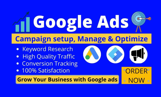 Gig Preview - Setup, manage, optimize your google ads adwords PPC campaigns