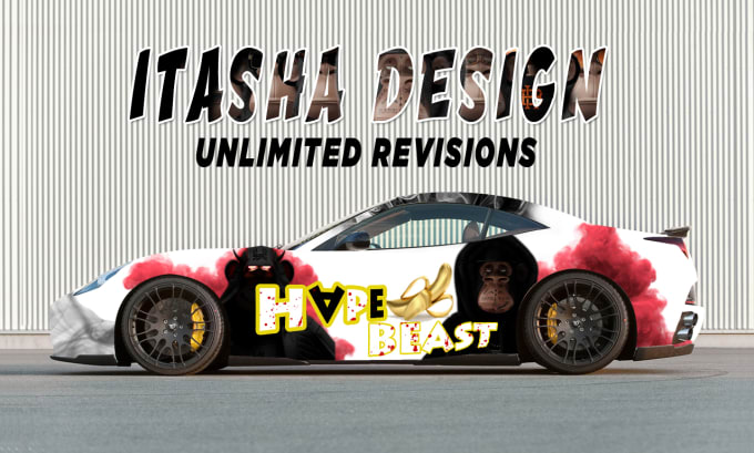 Gig Preview - Do itasha car wrap, racing car design and car wrap design