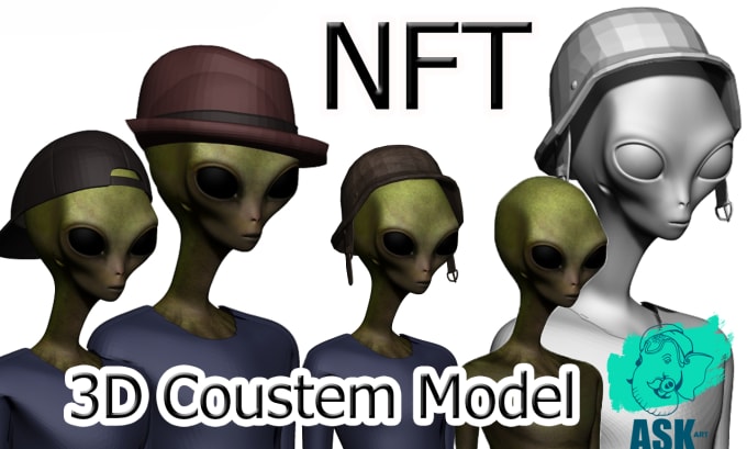 Gig Preview - Create custom 3d model for nft