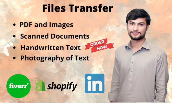 Gig Preview - Do transfer your image files and transfer your documents