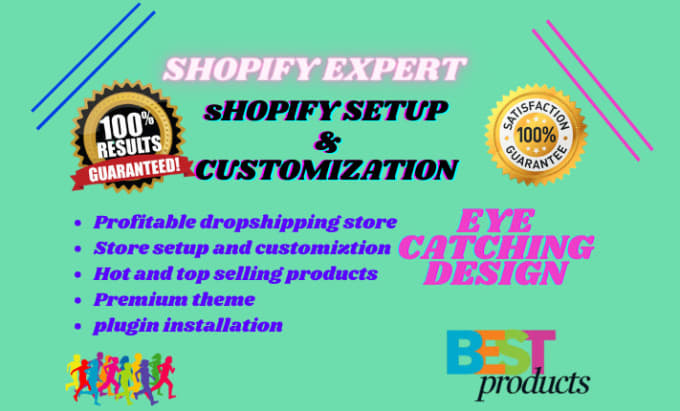 Gig Preview - Setup and customize your shopify dropshipping store