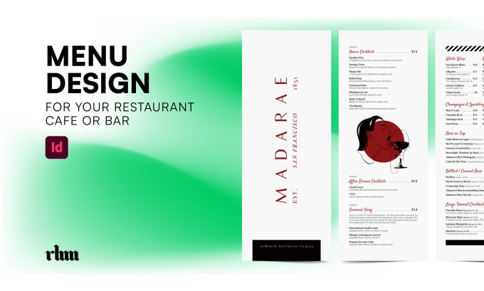 Gig Preview - Design a premium modern restaurant cafe and bar menu