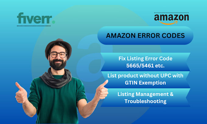 Gig Preview - Fix amazon listing error code 5665 and 5461 gtin exemption amazon listing