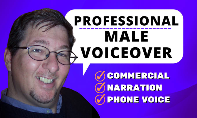 Gig Preview - Record a professional american male voiceover