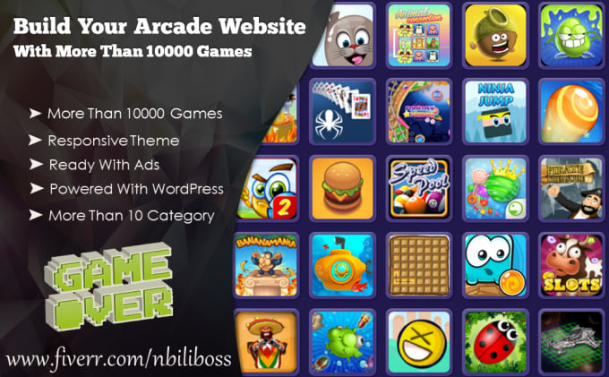 Create an arcade games website, tournament game, game website, and online  game by Dynomindtech