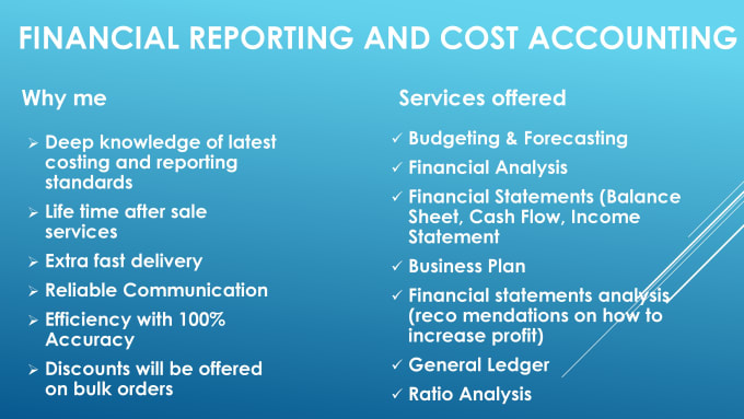 Gig Preview - Do profit and loss, balance sheet, financial statements