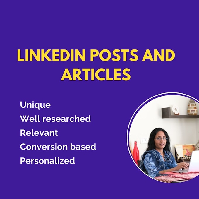 Gig Preview - Write linkedin content including posts and articles