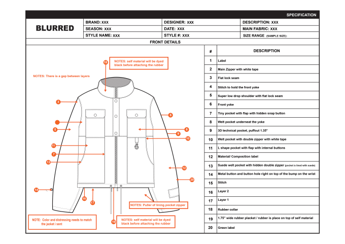 Gig Preview - Create a professional fashion tech pack