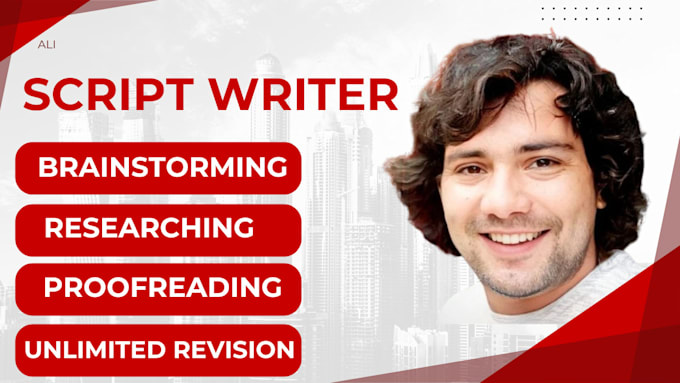 Gig Preview - Be script writer for youtube video script writing