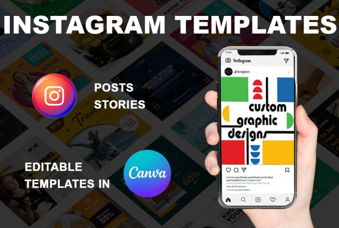 Gig Preview - Design stunning editable instagram templates in canva