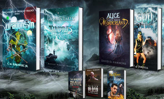 Gig Preview - Design stunning fantasy book cover art book design, e book cover design