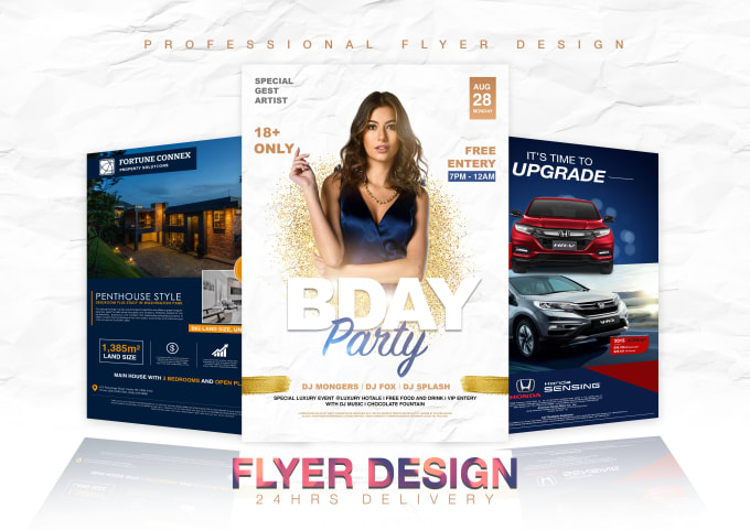 Gig Preview - Do custom flyer design for events, businesses, and promotions