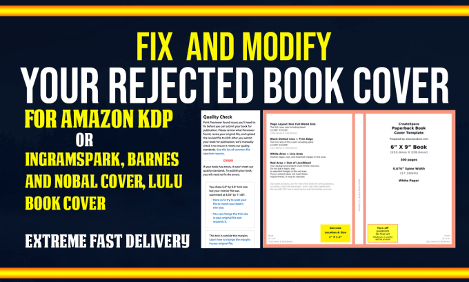 Gig Preview - Fix format, resize book cover, paperback cover for kdp