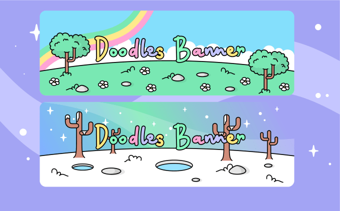 Gig Preview - Create a banner in doodles style for your nft social media