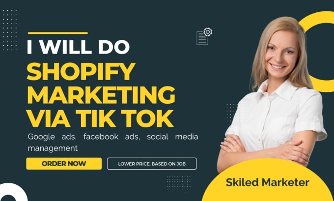 Gig Preview - Do shopify store marketing with facebook, tiktok, google ads