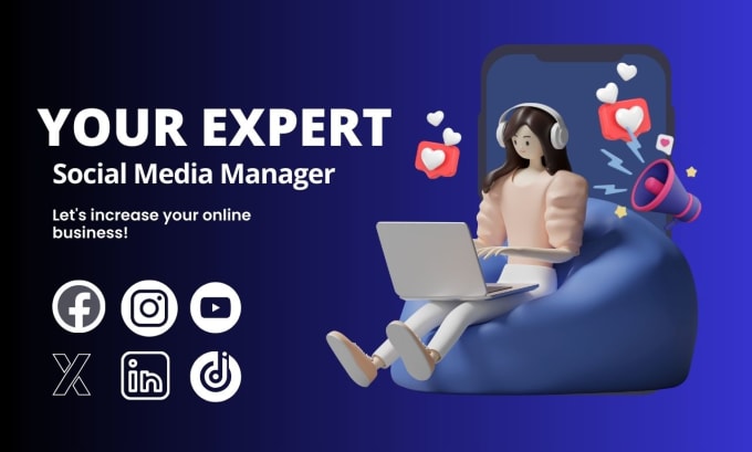 Gig Preview - Be your professional social media manager