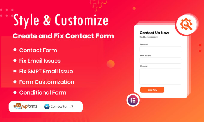 Gig Preview - Design professional contact or payment forms with wpforms and more