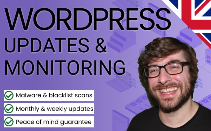 Gig Preview - Do monthly updates and monitoring on your wordpress site