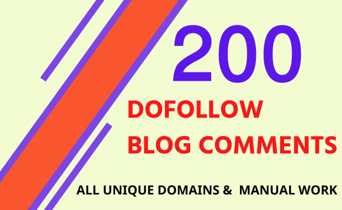 Gig Preview - Do 200 unique dofollow blog comments backlinks