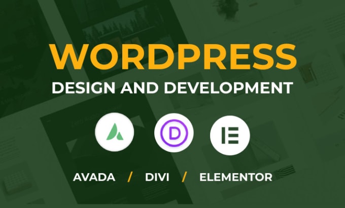 Gig Preview - Build responsive wordpress website design and ecommerce online store