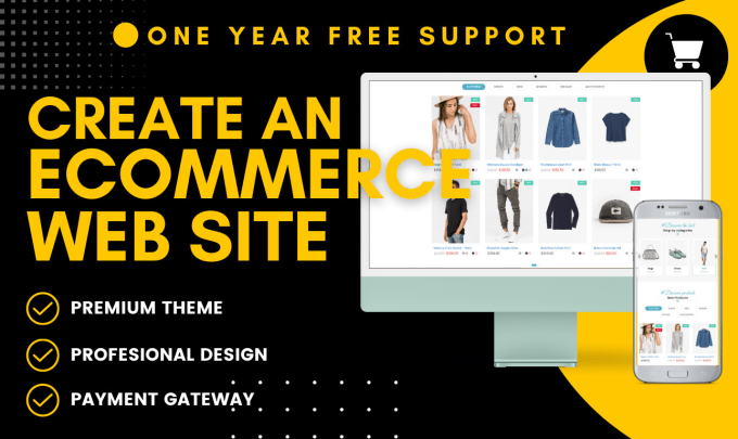 Gig Preview - Create an ecommerce website, multi vendor or webshop