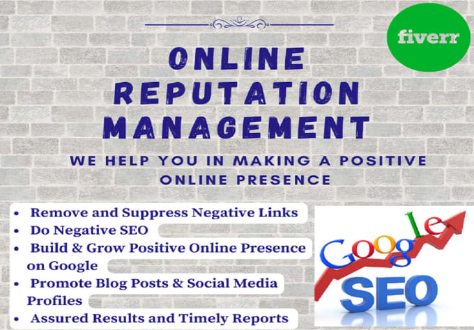 Gig Preview - Do online reputation management, remove negative SEO links