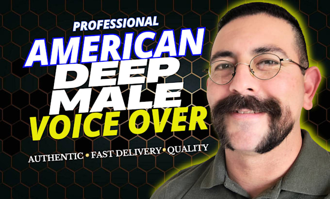 Bestseller - record professional deep american male voice over