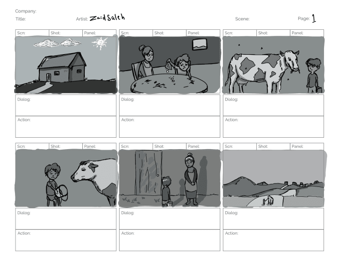 Gig Preview - Do a pro storyboard