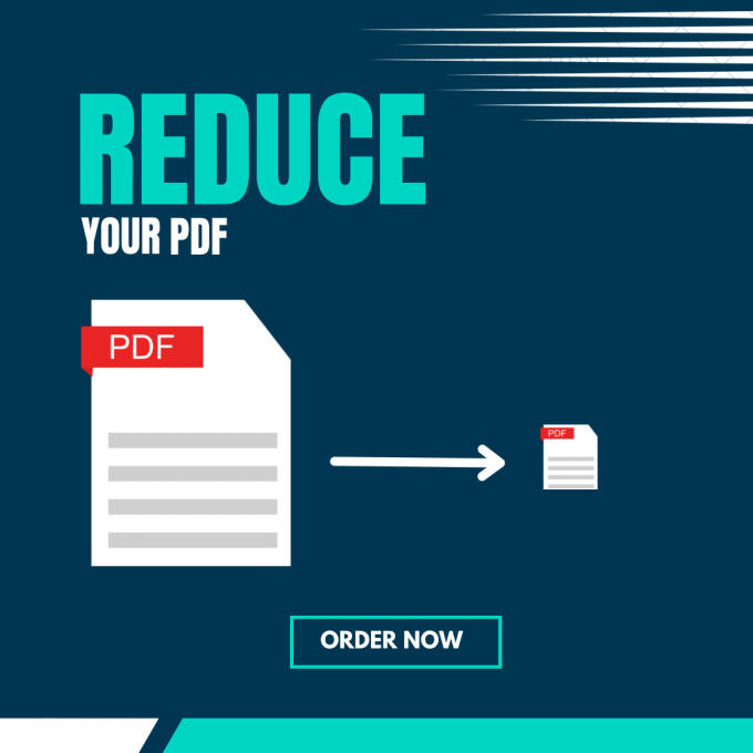 Gig Preview - Reduce or compress the size of PDF files and retain their quality