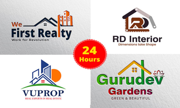 Gig Preview - Design real estate and property construction logo