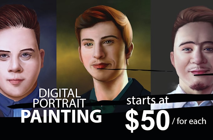 Gig Preview - Paint realistic portrait digital oil painting