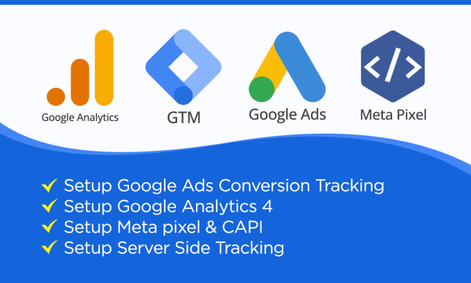 Gig Preview - Quickly setup tag manager and google conversion tracking ga4