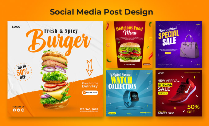 Gig Preview - Design professional social media post and creative ads