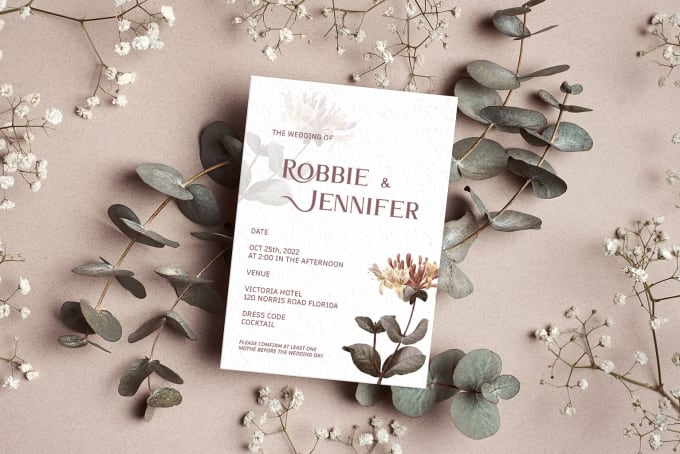 Gig Preview - Create a beautiful and memorable wedding invitation, stationary