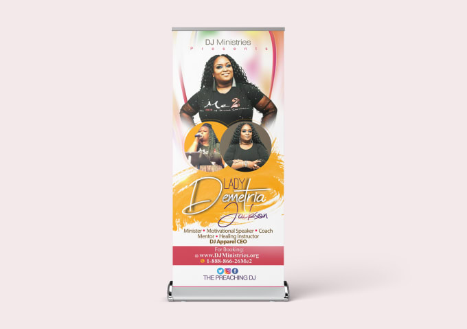 Gig Preview - Design a professional church and business retractable banner