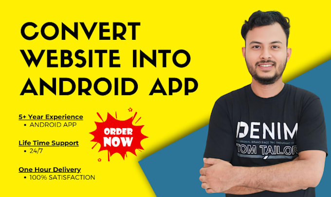 Gig Preview - Convert any website into android app with one hour