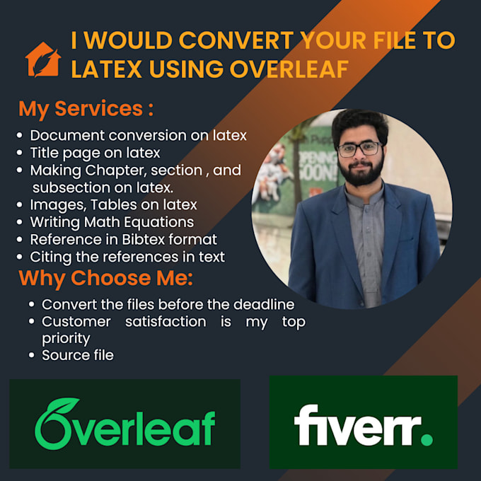 Gig Preview - Help you to convert your files on latex overleaf