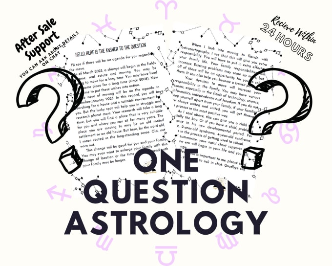 Gig Preview - Answer a question according to your natal, birth chart