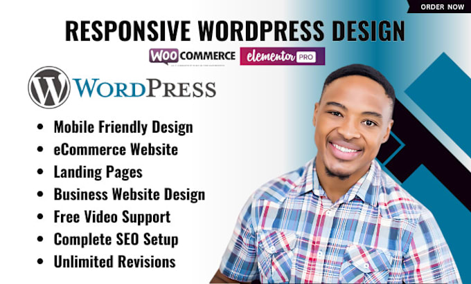 Gig Preview - Build wordpress website or wordpress design, blog website with elementor pro