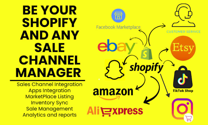 Gig Preview - Be your shopify and any sales channel manager