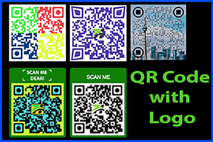 Gig Preview - Create custom and unique qr code design with logo