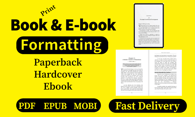 Bestseller - do book formatting, paperback and kindle ebook formatting for amazon KDP