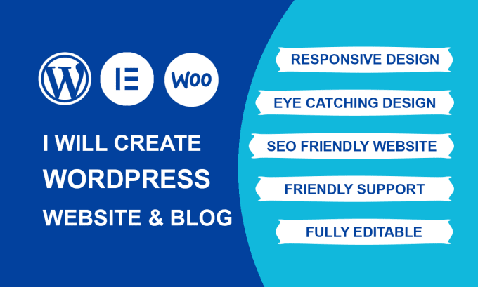 Gig Preview - Create wordpress website design or blog