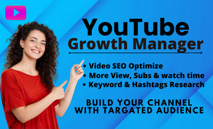 Gig Preview - Be your youtube growth manager