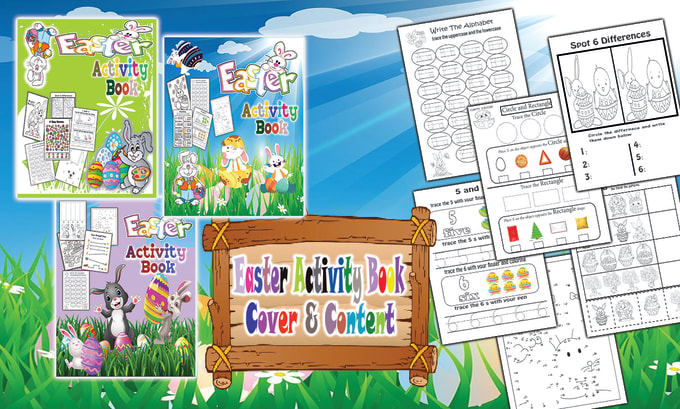 Gig Preview - Create kids learning, coloring, and activity book cover and  interior  for KDP