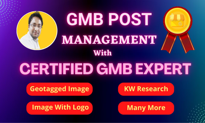 Gig Preview - Manage google my business and 30 gmb post with GEO photo